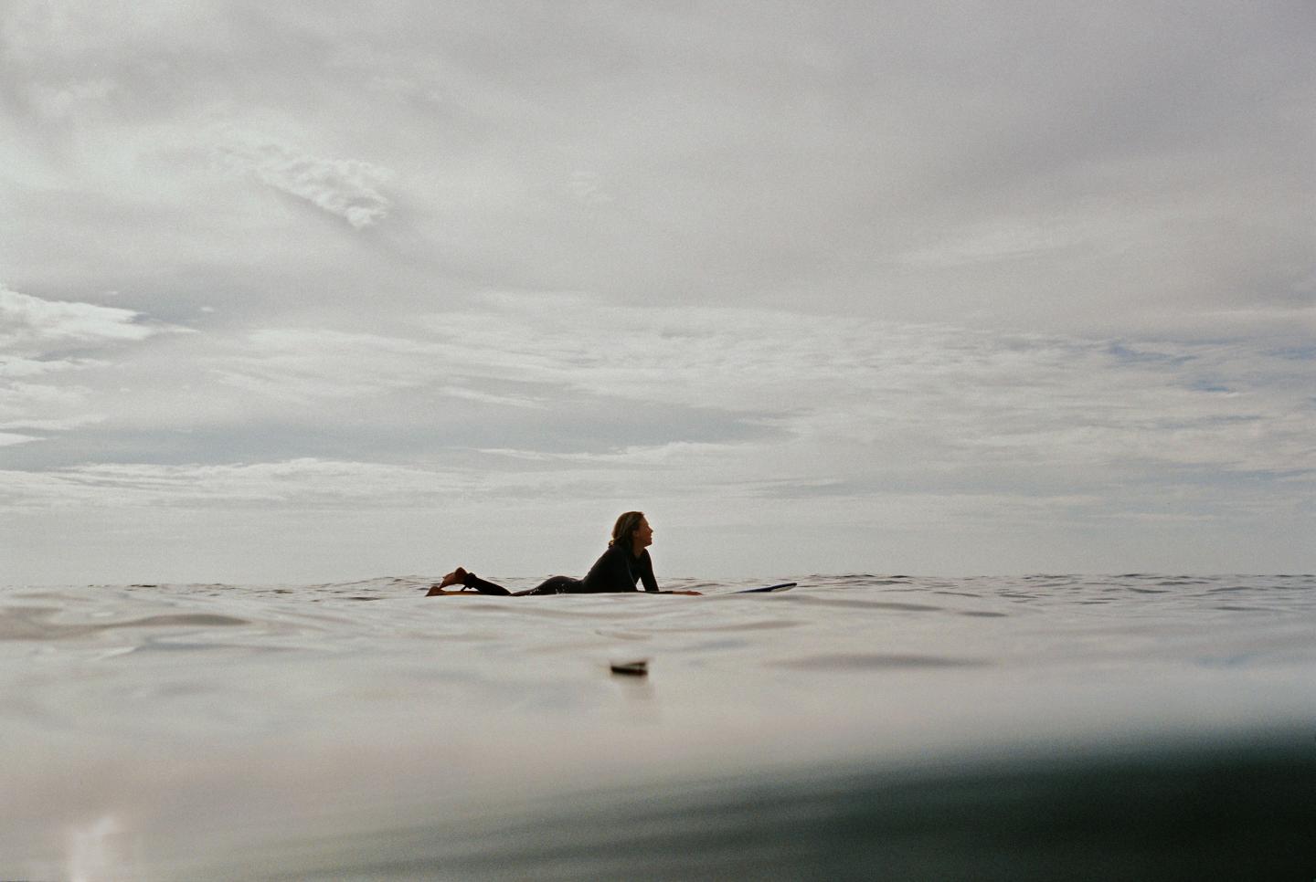 Girl on surfboard